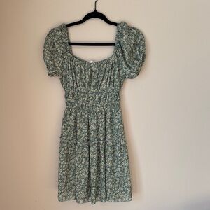 Altar'd State Green Floral Mini Dress